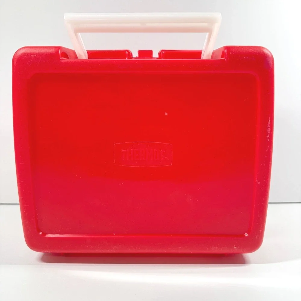 POCAHONTAS Vintage 1990s Disney Red Plastic Lunch Box Thermos Meeko Flit 90s Kid